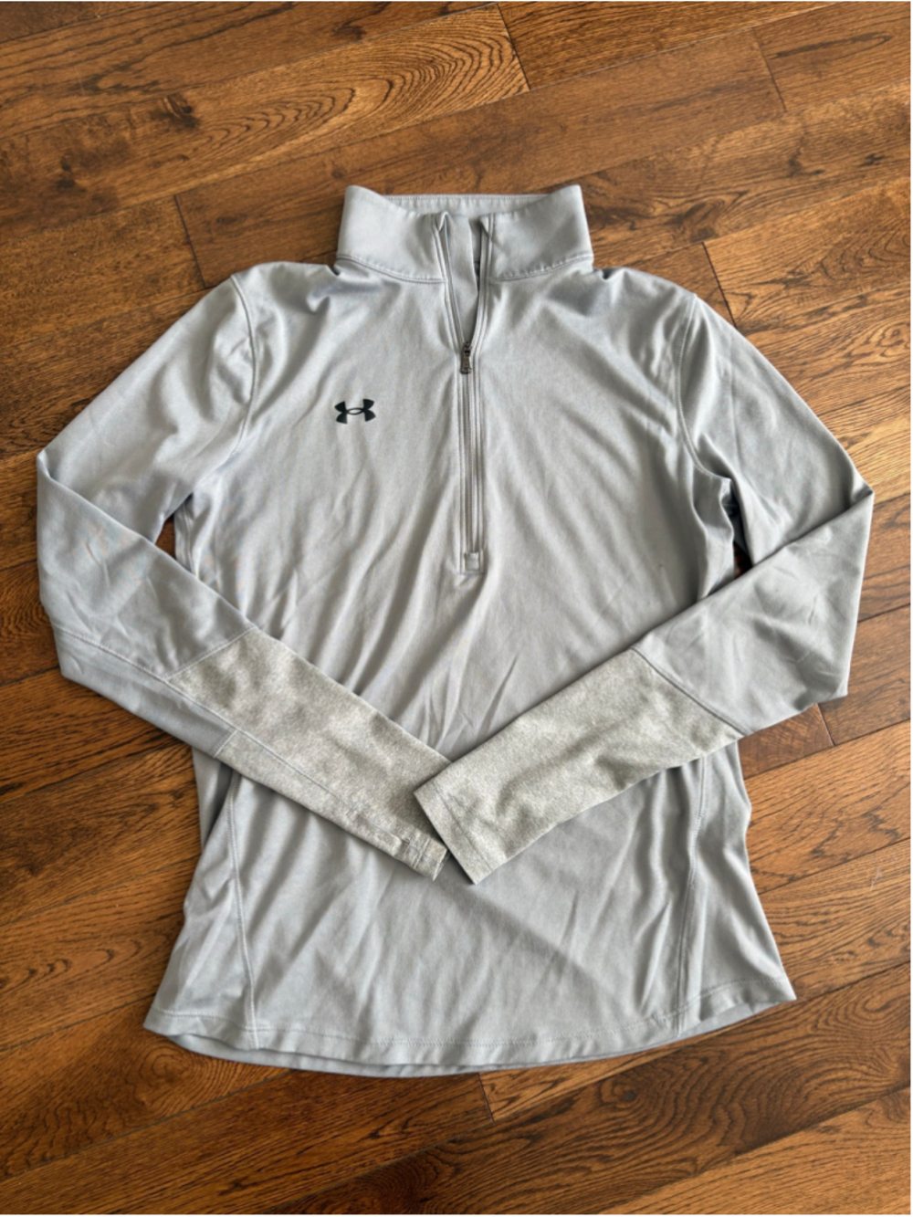 Women's Under Armour 1/4 Zip Pullover Sweatshirt Size Small Grey